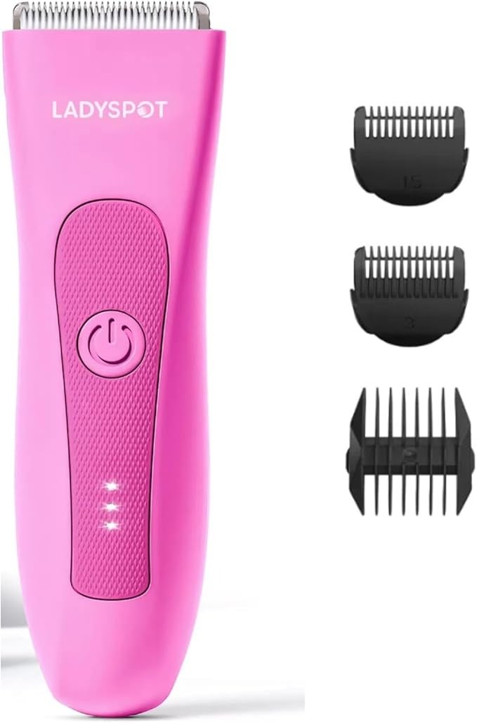 MANSPOT Manscape Groin & Body Hair Trimmer for Men, Electric Ball Pubic Trimmer Shaver,Manscape Kit with 4 Guard,Replaceable Ceramic Blade Heads,Waterproof Wet/Dry Shaver,90 Minutes Shaving