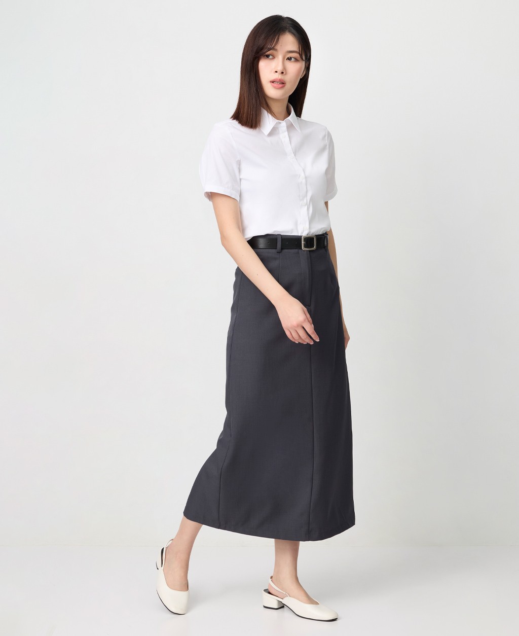 Ladies office worker short sleeve shirt