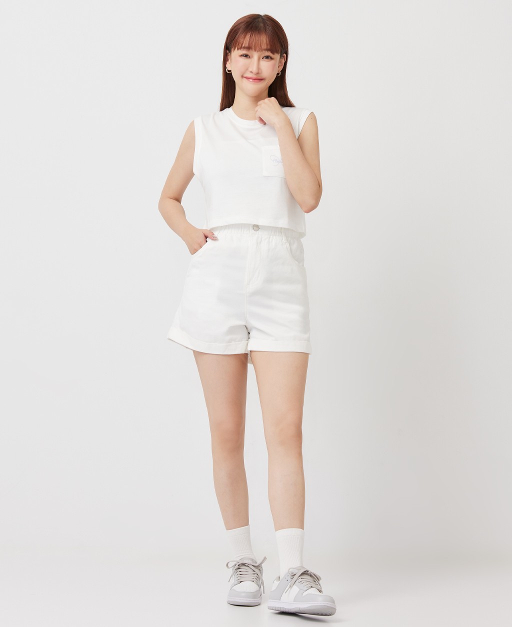 Women's elastic high waist shorts