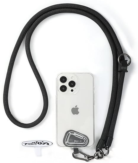project-cb Cell Phone Lanyard 1,Crossbody Phone Strap 2,Universal Neck Lanyard Color: Black